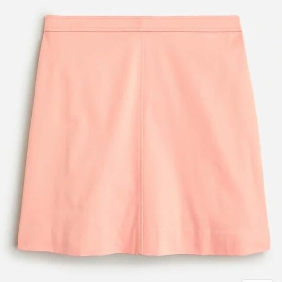 🔥 J. Crew | Peach Natasha Skirt in Stretch Twill Cotton Blend 10 NWT - Picture 1 of 6